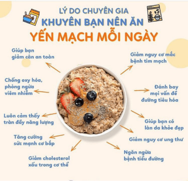 công dụng của yến mạch